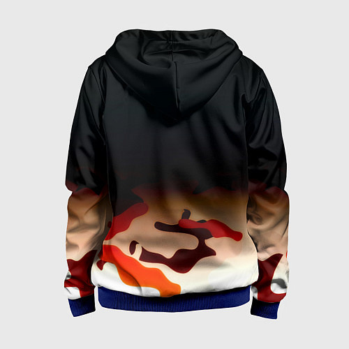 Детская толстовка на молнии Roma камуфляжный стиль / 3D-Синий – фото 2