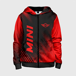 Толстовка на молнии детская Mini - red gradient вертикально, цвет: 3D-черный