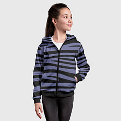 Толстовка на молнии детская Морские полоски, цвет: 3D-черный — фото 2