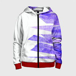 Толстовка на молнии детская Color white purple, цвет: 3D-красный