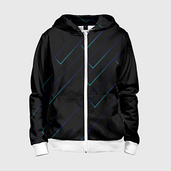Детская толстовка на молнии Color blue black