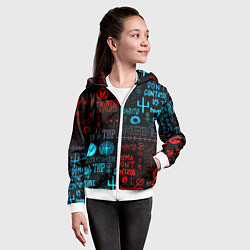 Толстовка на молнии детская Twenty one pilots rock pattern, цвет: 3D-белый — фото 2