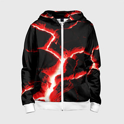 Толстовка на молнии детская The rift, цвет: 3D-белый