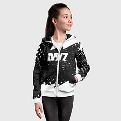 Толстовка на молнии детская Dayz геометрия краски, цвет: 3D-белый — фото 2