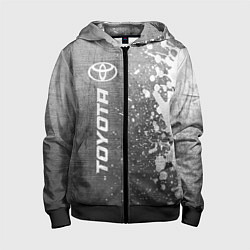 Толстовка на молнии детская Toyota - grey gradient по-вертикали, цвет: 3D-черный