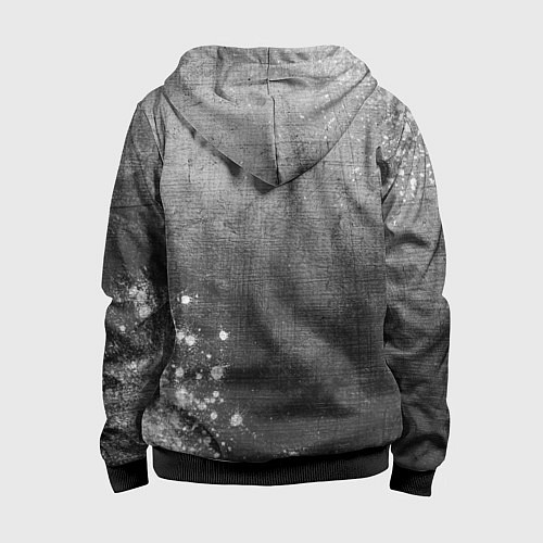 Детская толстовка на молнии Porto - grey gradient вертикально / 3D-Черный – фото 2