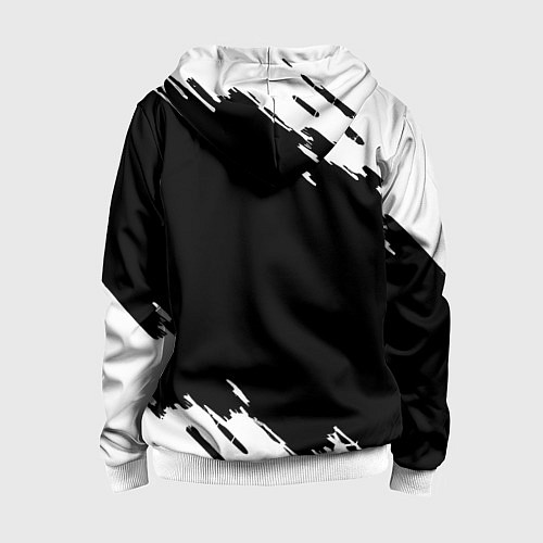 Детская толстовка на молнии Juventus краски штрихи / 3D-Белый – фото 2