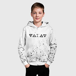 Толстовка на молнии детская Ведьмак брызги красок, цвет: 3D-белый — фото 2