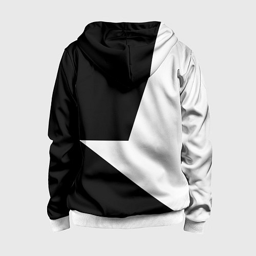 Детская толстовка на молнии Nasa текстура геометрия / 3D-Белый – фото 2