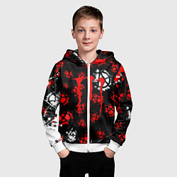 Толстовка на молнии детская Monster energy anarhy, цвет: 3D-белый — фото 2