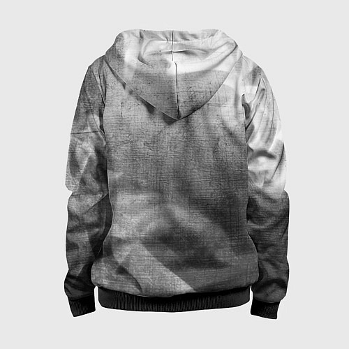 Детская толстовка на молнии Cyberpunk 2077 - grey gradient вертикально / 3D-Черный – фото 2