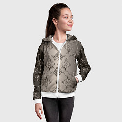 Толстовка на молнии детская Узоры с градиентом, цвет: 3D-белый — фото 2