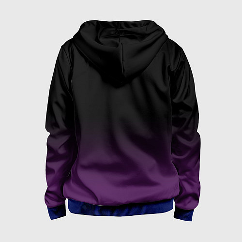 Детская толстовка на молнии Гитарист Том и вокалист Джерри - неоновое свечение / 3D-Синий – фото 2