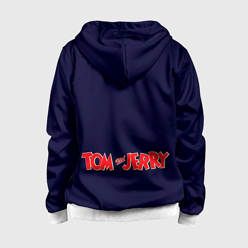 Детская толстовка на молнии Том и Джерри рок музыканты - неоновое свечение / 3D-Белый – фото 2