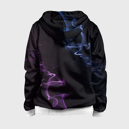 Детская толстовка на молнии Color black blue pink / 3D-Белый – фото 2