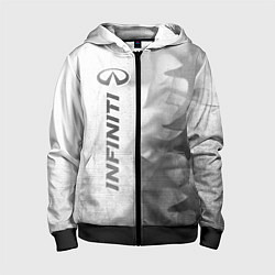 Детская толстовка на молнии Infiniti - white gradient по-вертикали