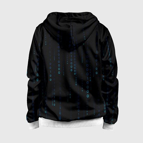 Детская толстовка на молнии Color black blue / 3D-Белый – фото 2