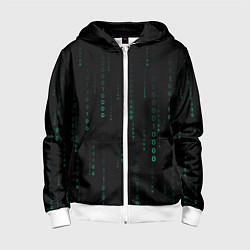 Детская толстовка на молнии Color black turquoise