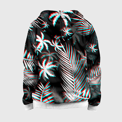 Детская толстовка на молнии Pubg тропики глитч / 3D-Белый – фото 2