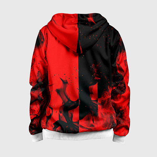 Детская толстовка на молнии Juventus огненнный / 3D-Белый – фото 2