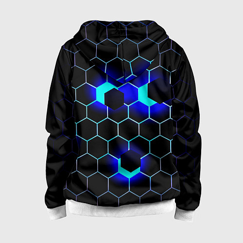 Детская толстовка на молнии Манчестер сити броня / 3D-Белый – фото 2