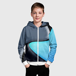 Толстовка на молнии детская Разноцветный, цвет: 3D-белый — фото 2