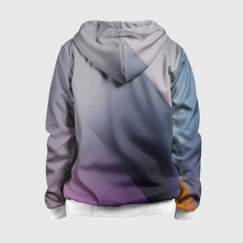 Детская толстовка на молнии Color grey with stripes / 3D-Белый – фото 2