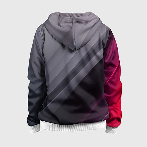 Детская толстовка на молнии Color black grey / 3D-Белый – фото 2