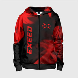 Детская толстовка на молнии Exeed - red gradient вертикально
