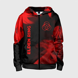 Детская толстовка на молнии Elden Ring - red gradient вертикально