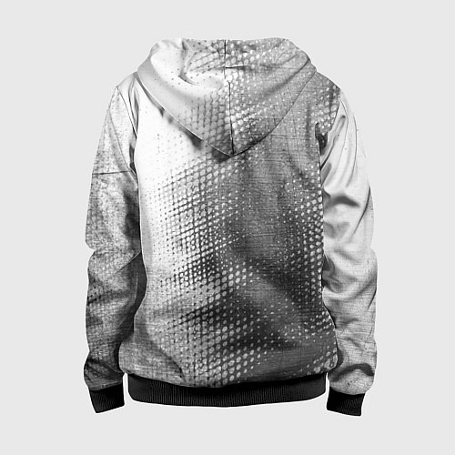 Детская толстовка на молнии Suzuki - grey gradient по-вертикали / 3D-Черный – фото 2