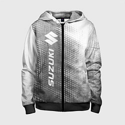 Детская толстовка на молнии Suzuki - grey gradient по-вертикали