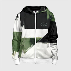 Детская толстовка на молнии Subaru эмблема