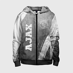 Толстовка на молнии детская Ajax - grey gradient вертикально, цвет: 3D-черный
