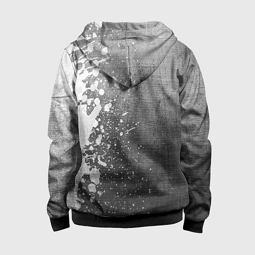 Детская толстовка на молнии Benfica - grey gradient по-вертикали / 3D-Черный – фото 2