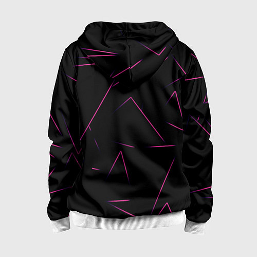 Детская толстовка на молнии Color pink line / 3D-Белый – фото 2