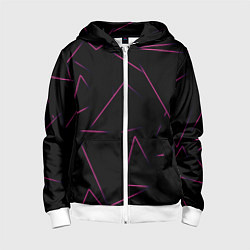 Детская толстовка на молнии Color pink line