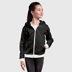 Толстовка на молнии детская Color yellow line, цвет: 3D-белый — фото 2