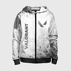 Толстовка на молнии детская Valorant - white gradient вертикально, цвет: 3D-черный