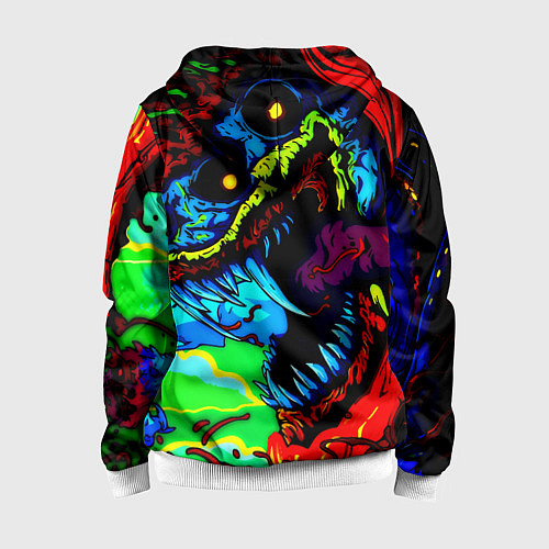 Детская толстовка на молнии Rust hyperbeast / 3D-Белый – фото 2