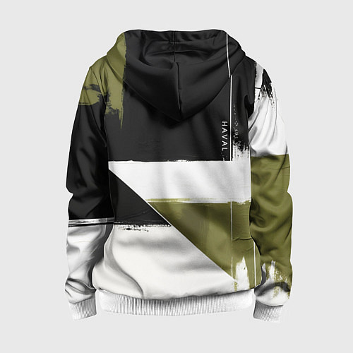 Детская толстовка на молнии Haval логотип / 3D-Белый – фото 2