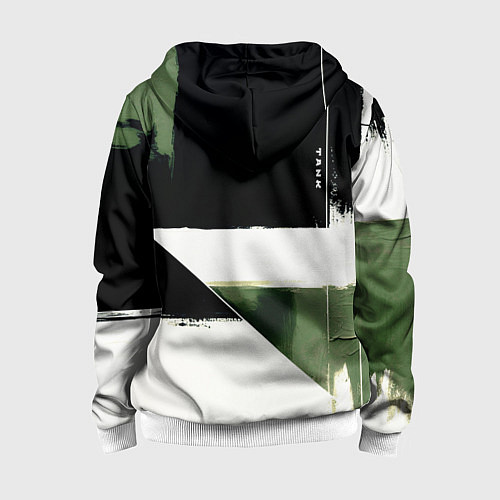 Детская толстовка на молнии Tank логотип машины / 3D-Белый – фото 2