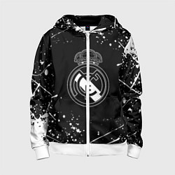 Детская толстовка на молнии Real Madrid белые краски