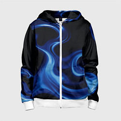 Детская толстовка на молнии Color blue smoke