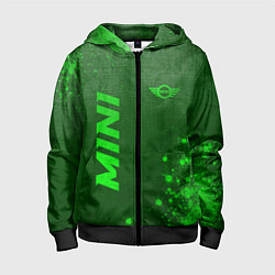 Толстовка на молнии детская Mini - green gradient вертикально, цвет: 3D-черный