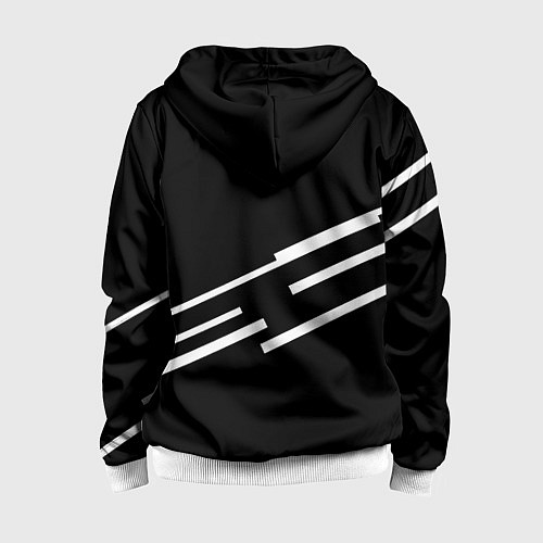 Детская толстовка на молнии Ведьмак лого геометрия / 3D-Белый – фото 2