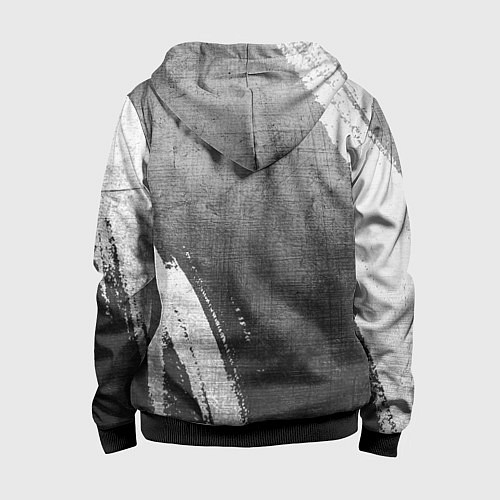 Детская толстовка на молнии West Ham - grey gradient вертикально / 3D-Черный – фото 2
