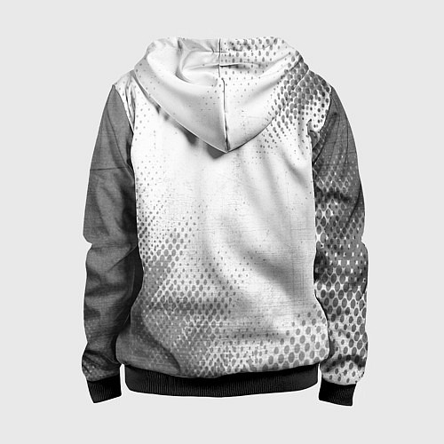 Детская толстовка на молнии Haval - white gradient вертикально / 3D-Черный – фото 2