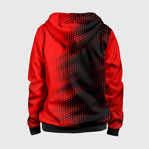 Детская толстовка на молнии BMW - red gradient по-вертикали / 3D-Черный – фото 2