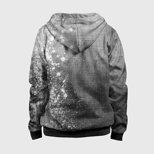 Детская толстовка на молнии Among Us - grey gradient по-вертикали / 3D-Черный – фото 2